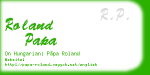 roland papa business card
